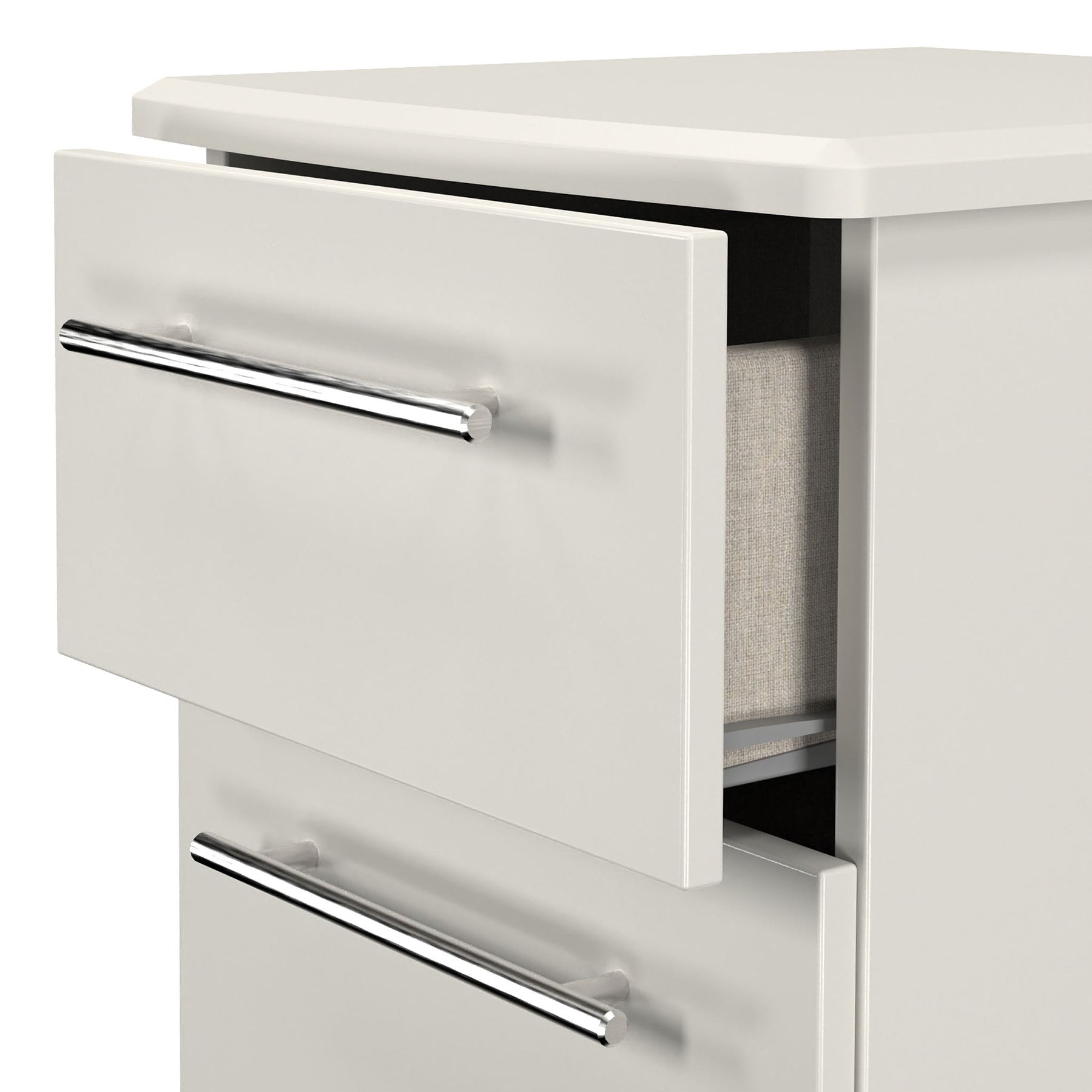 Bramwell 2 Drawer Bedside Grey from Roseland Furniture