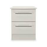 Bramwell 2 Drawer Bedside Grey from Roseland Furniture