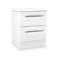 Bramwell 2 Drawer Bedside White  from Roseland Furniture