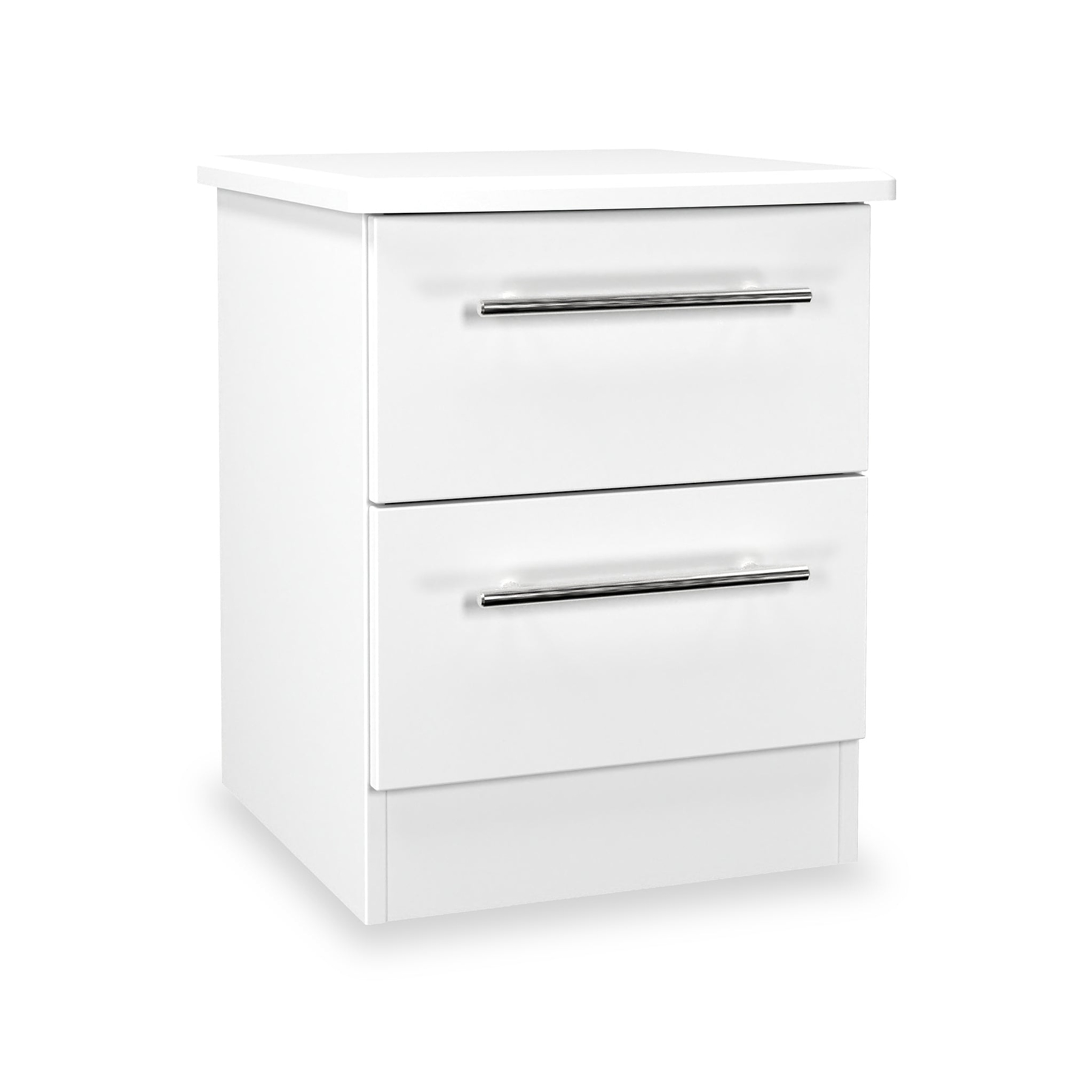 Bramwell 2 Drawer Bedside White  from Roseland Furniture