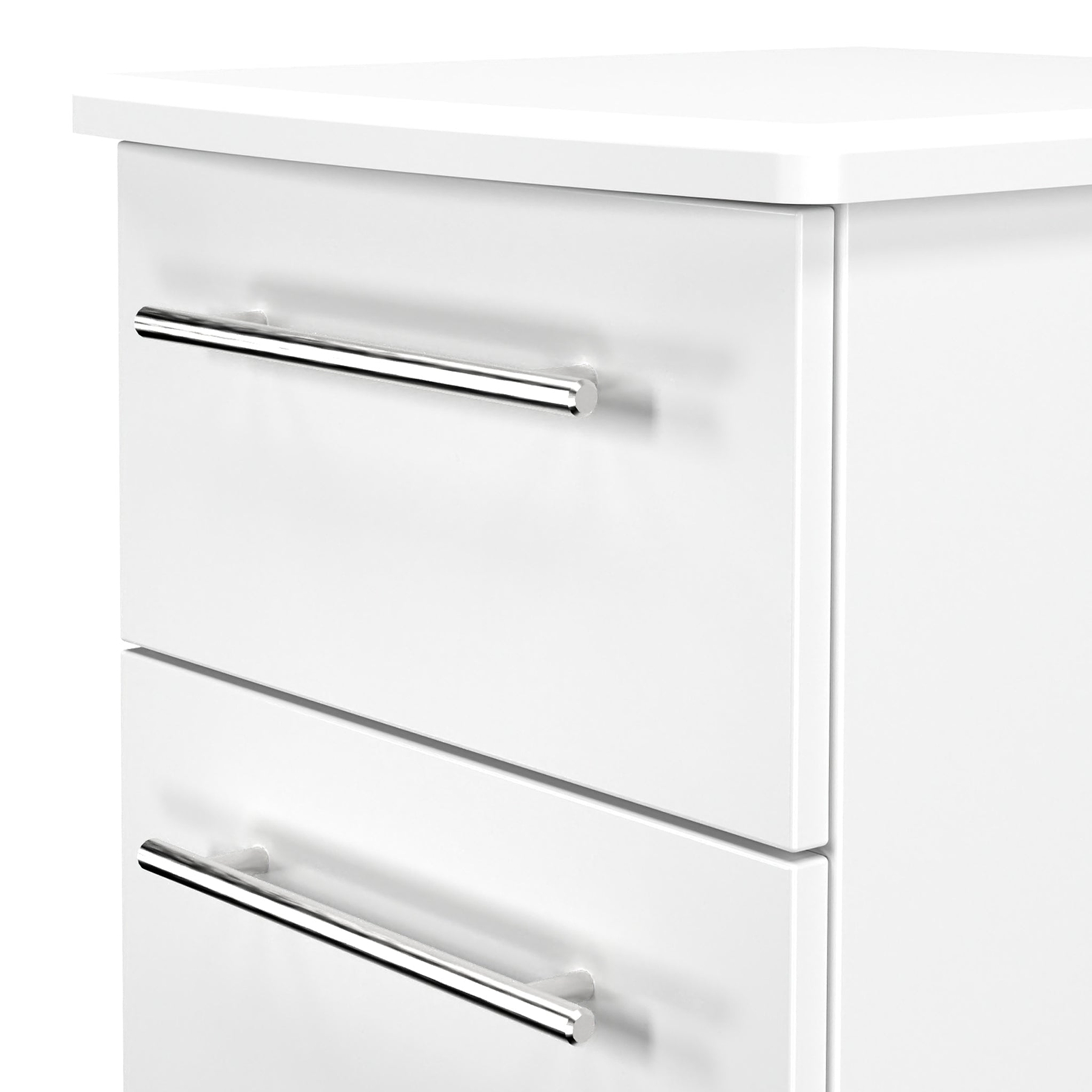 Bramwell 2 Drawer Bedside White  from Roseland Furniture