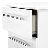 Bramwell 2 Drawer Bedside White  from Roseland Furniture