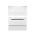 Bramwell 2 Drawer Bedside White  from Roseland Furniture