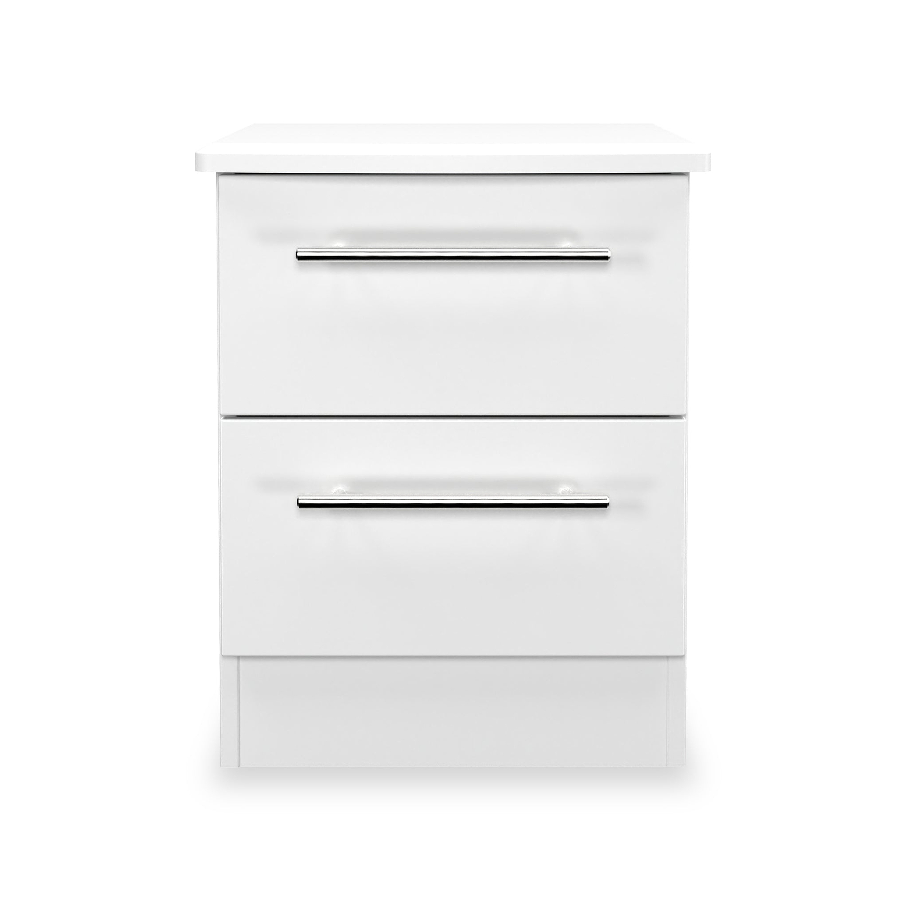Bramwell 2 Drawer Bedside White  from Roseland Furniture