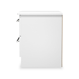 Bramwell 2 Drawer Bedside White  from Roseland Furniture