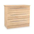 Bramwell 3 Drawer Chest Oak from Roseland Furniture