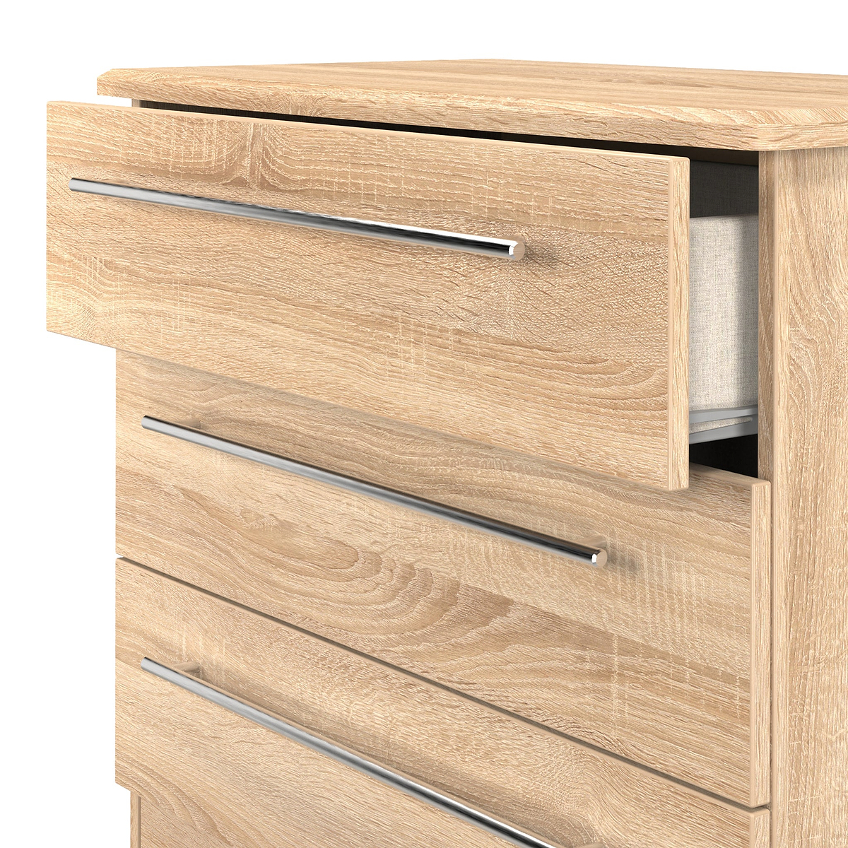 Bramwell 3 Drawer Chest Oak from Roseland Furniture