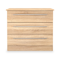 Bramwell 3 Drawer Chest Oak from Roseland Furniture