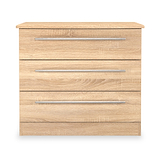 Bramwell 3 Drawer Chest Oak from Roseland Furniture