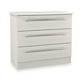 Bramwell 3 Drawer Chest Grey from Roseland Furniture