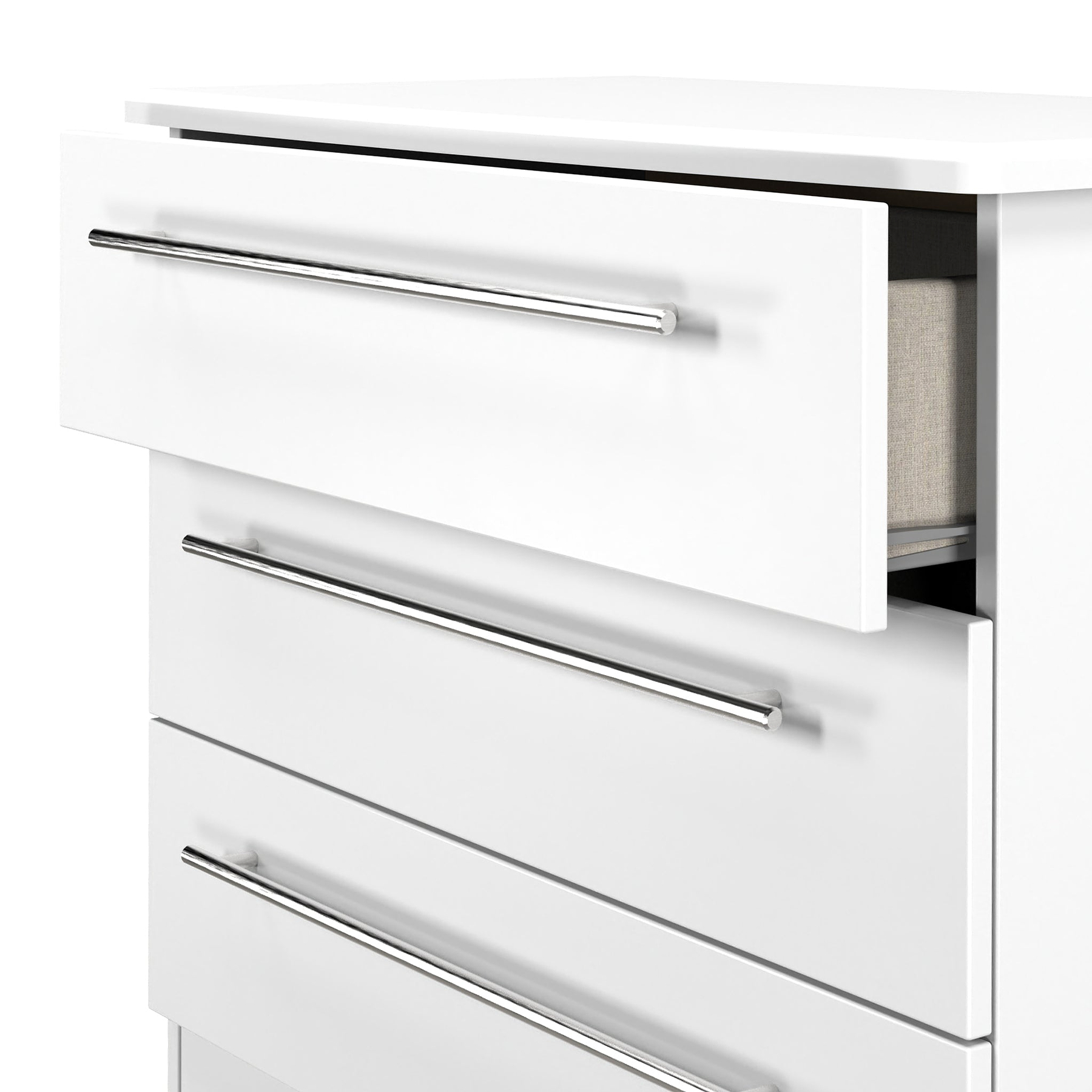Bramwell 3 Drawer Chest White from Roseland Furniture