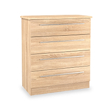 Bramwell 4 Drawer Chest Oak from Roseland Furniture