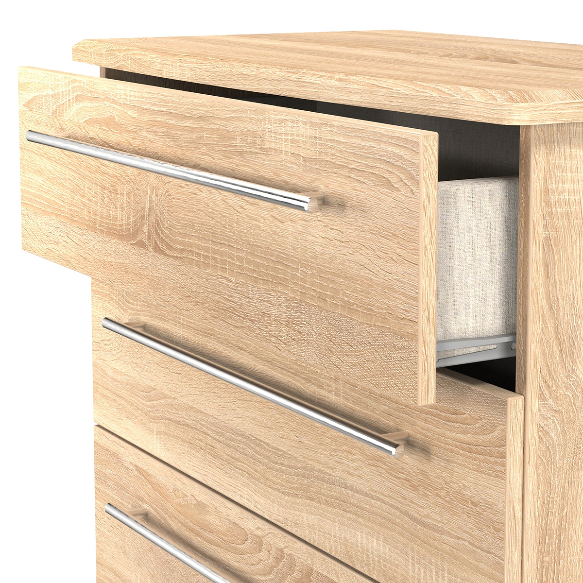 Bramwell 4 Drawer Chest Oak from Roseland Furniture