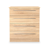 Bramwell 4 Drawer Chest Oak from Roseland Furniture