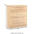 Bramwell 4 Drawer Chest Oak from Roseland Furniture