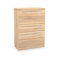 Bramwell 5 Drawer Chest Oak from Roseland Furniture