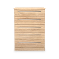 Bramwell 5 Drawer Chest Oak from Roseland Furniture