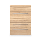 Bramwell 5 Drawer Chest Oak from Roseland Furniture
