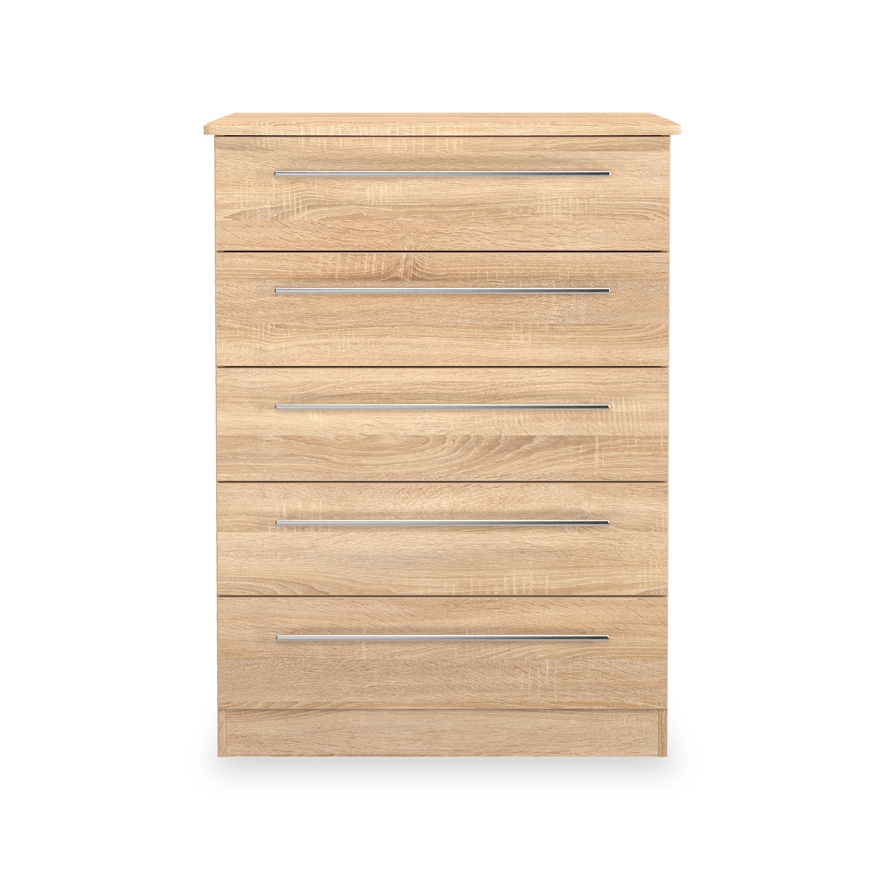 Bramwell 5 Drawer Chest Oak from Roseland Furniture