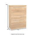 Bramwell 5 Drawer Chest Oak from Roseland Furniture