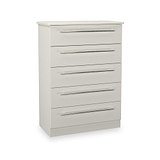 Bramwell 5 Drawer Chest Grey from Roseland Furniture