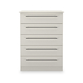 Bramwell 5 Drawer Chest Grey from Roseland Furniture