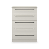 Bramwell 5 Drawer Chest Grey from Roseland Furniture