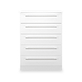 Bramwell 5 Drawer Chest White from Roseland Furniture