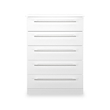 Bramwell 5 Drawer Chest White from Roseland Furniture
