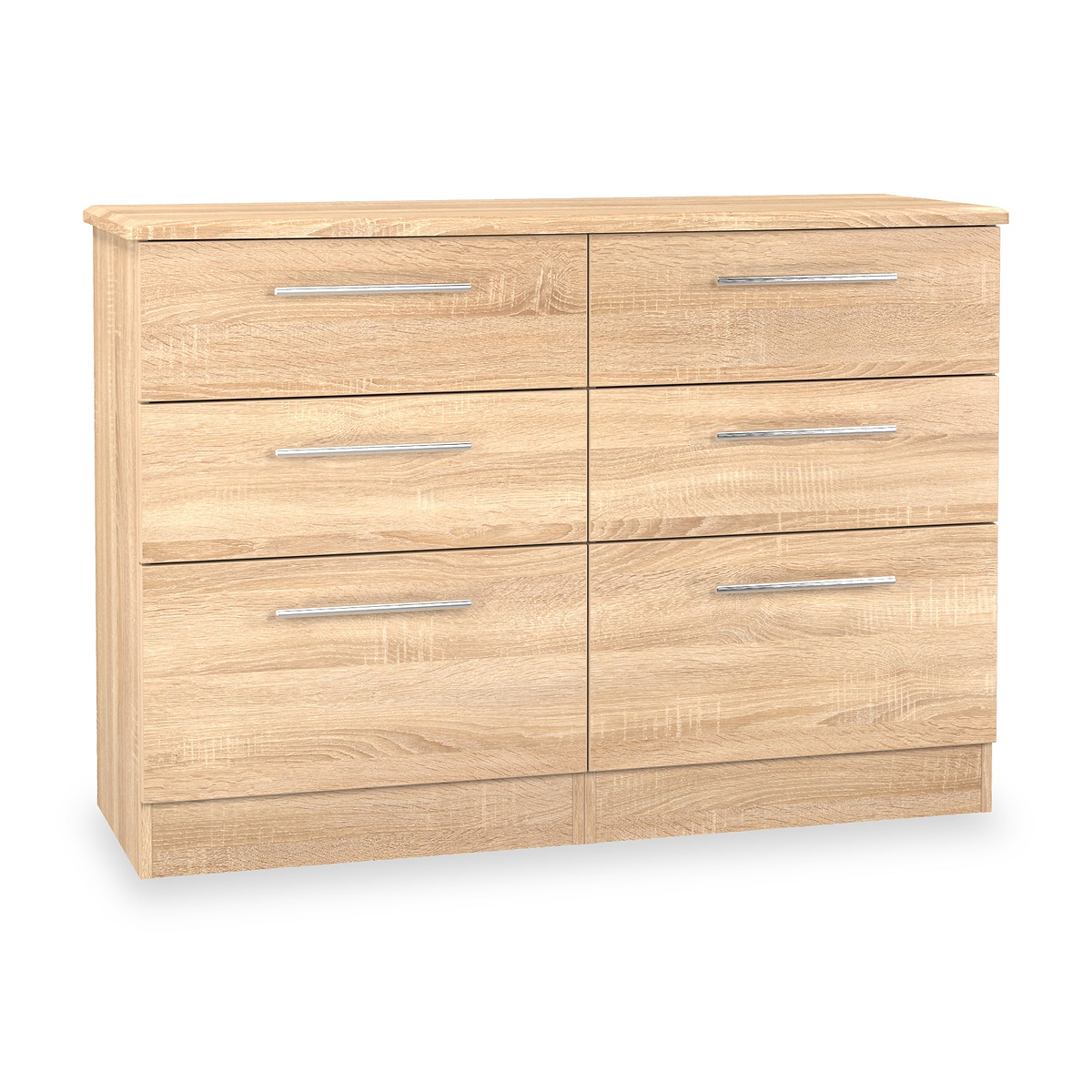 Bramwell 6 Drawer Chest Oak from Roseland Furniture