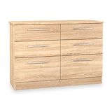 Bramwell 6 Drawer Chest Oak from Roseland Furniture