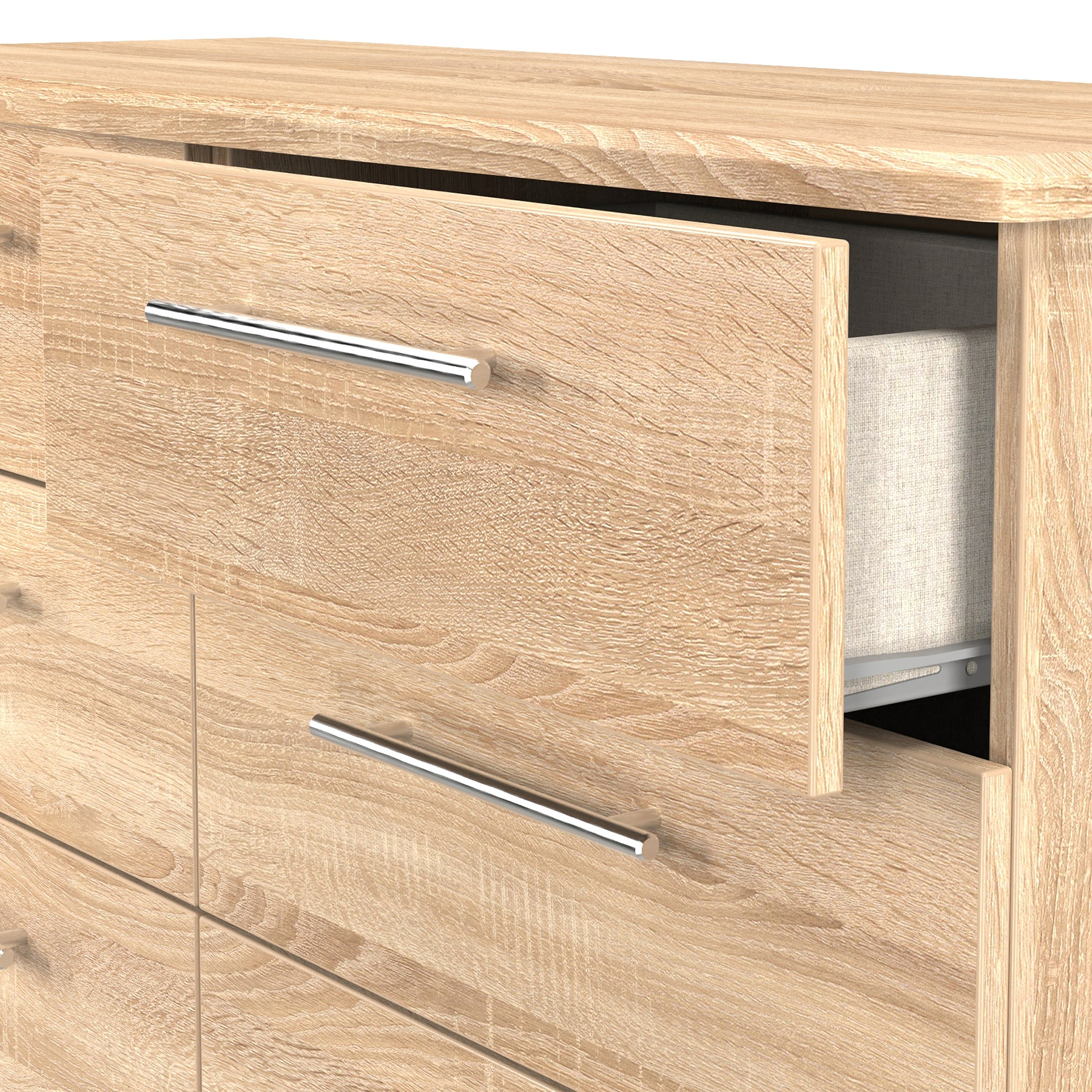 Bramwell 6 Drawer Chest Oak from Roseland Furniture