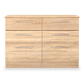 Bramwell 6 Drawer Chest Oak from Roseland Furniture