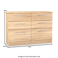 Bramwell 6 Drawer Chest Oak from Roseland Furniture