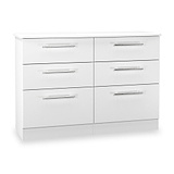Bramwell 6 Drawer Chest White from Roseland Furniture