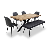 Renley Faux Leather Dining Bench from Roseland Furniture