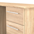 Bramwell 6 Drawer Desk Oak from Roseland Furniture