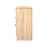 Bramwell 6 Drawer Desk Oak from Roseland Furniture