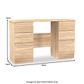 Bramwell 6 Drawer Desk Oak from Roseland Furniture