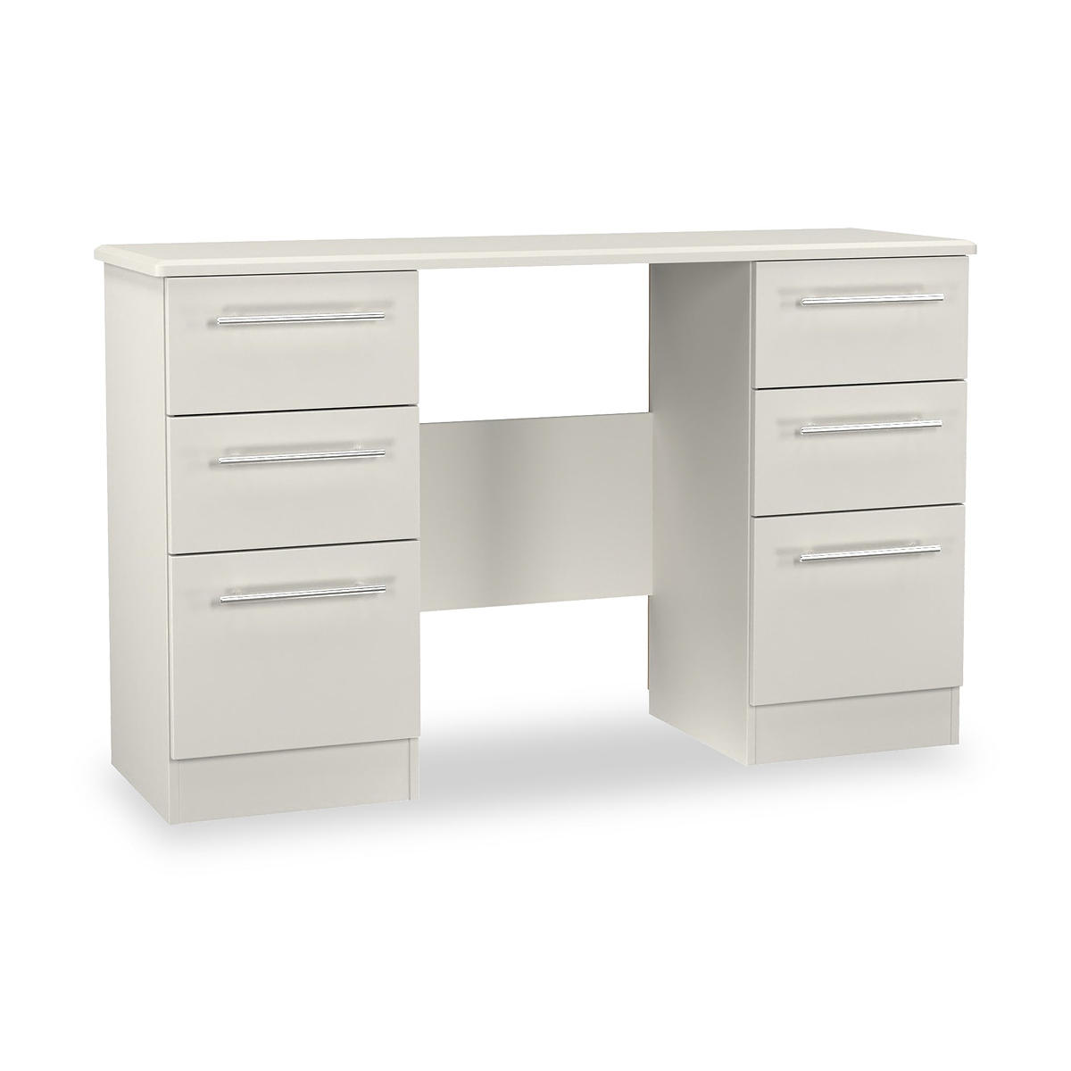 Bramwell 6 Drawer Desk Grey  from Roseland Furniture