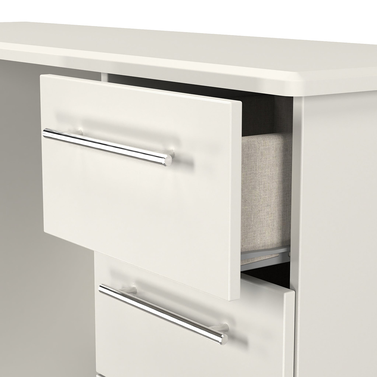 Bramwell 6 Drawer Desk Grey  from Roseland Furniture
