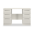 Bramwell 6 Drawer Desk Grey  from Roseland Furniture