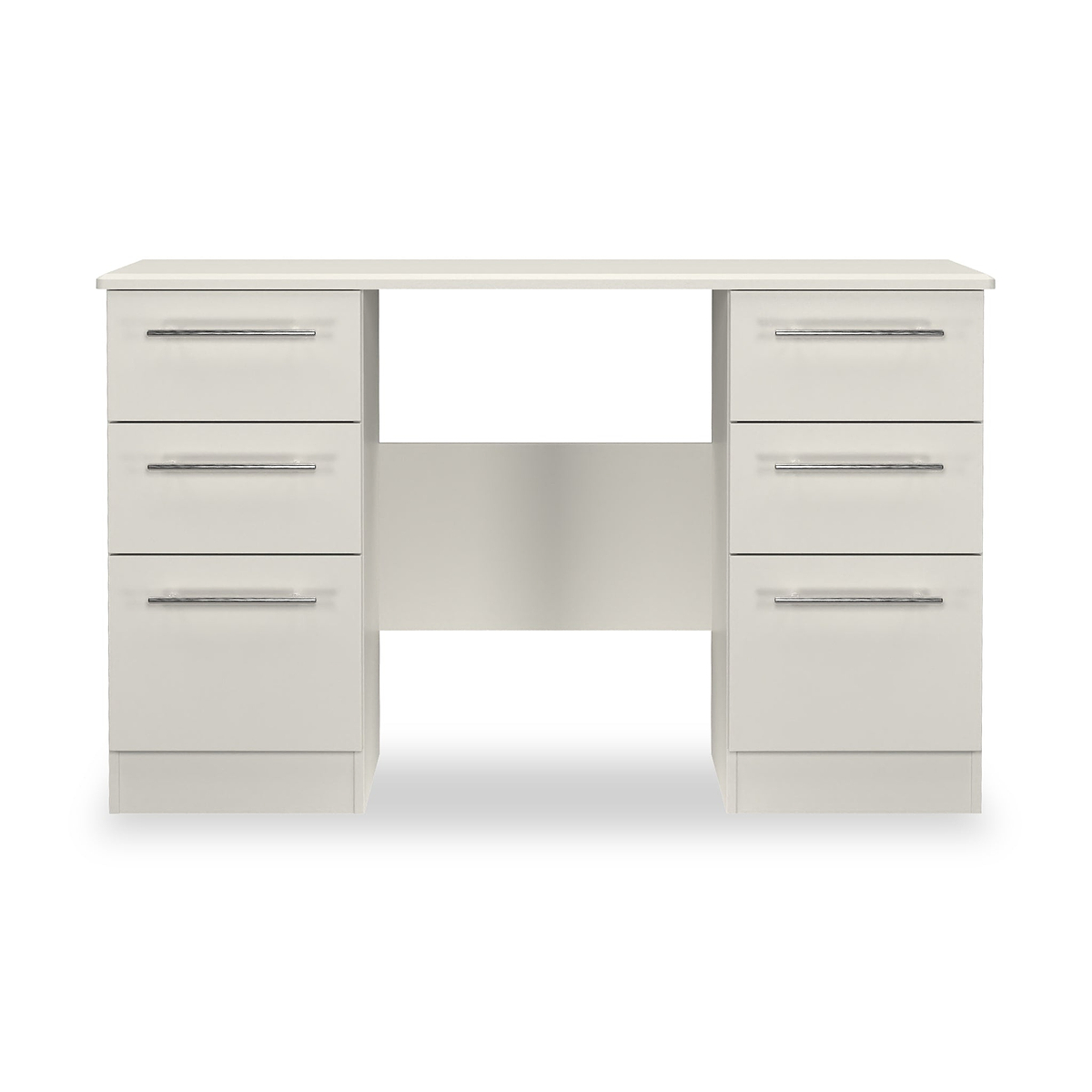 Bramwell 6 Drawer Desk Grey  from Roseland Furniture