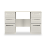 Bramwell 6 Drawer Desk Grey  from Roseland Furniture