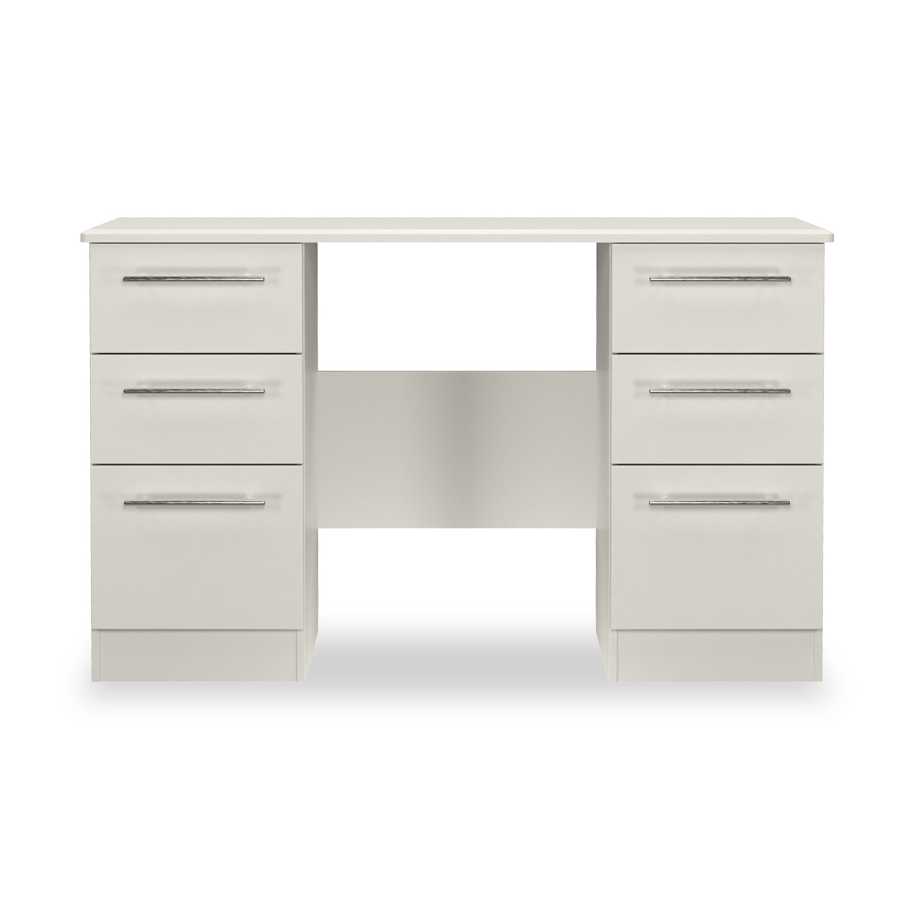 Bramwell 6 Drawer Desk Grey  from Roseland Furniture