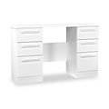 Bramwell 6 Drawer Desk White from Roseland Furniture