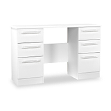 Bramwell 6 Drawer Desk White from Roseland Furniture