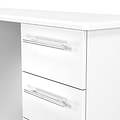 Bramwell 6 Drawer Desk White from Roseland Furniture