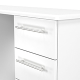 Bramwell 6 Drawer Desk White from Roseland Furniture