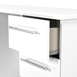 Bramwell 6 Drawer Desk White from Roseland Furniture
